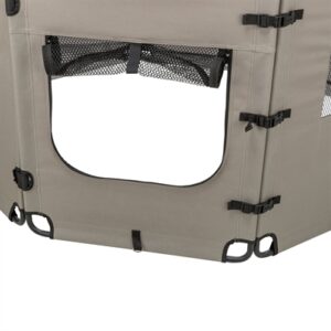 Trixie opvouwbare hondenren 8 elementen grijs/zwart 59 x 78 cm - Afbeelding 4