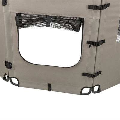 Trixie opvouwbare hondenren 8 elementen grijs/zwart 59 x 78 cm