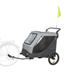 Trixie hondenfietskar opvouwbaar XL grijs – tot 45 kg, snelvouwfunctie - Afbeelding 1