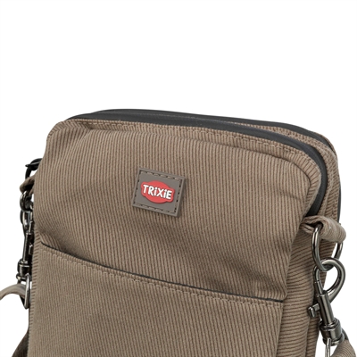 Trixie snackzak ribfluweellook bruin 16 x 21 cm – met heupriem