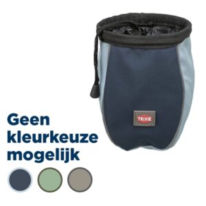 Trixie snackzak polyester assorti 13 x 13 x 15 cm – met poepzakjesdispenser - Afbeelding 1