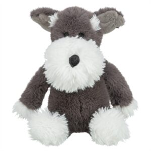 Trixie hondenspeeltje hond met snor pluche grijs 38 cm - Afbeelding 1