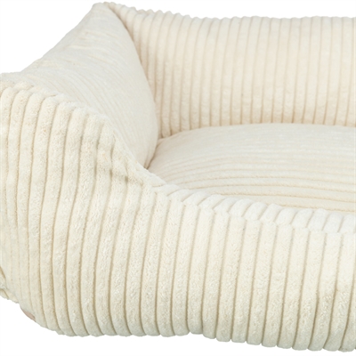 Trixie Vital hondenmand Jonna hoekig ribfluweel crème 60 x 50 cm