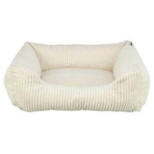 Trixie Vital hondenmand Jonna hoekig ribfluweel crème 80 x 60 cm - Afbeelding 1