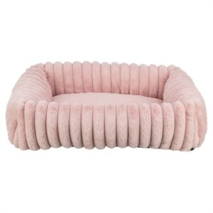 Trixie hondenmand Lonni hoekig ribfluweel roze 80 x 60 cm - Afbeelding 1