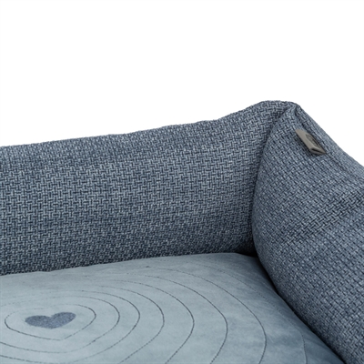 Trixie hondenmand Viviana hoekig velours blauw/lichtblauw 80 x 60 cm