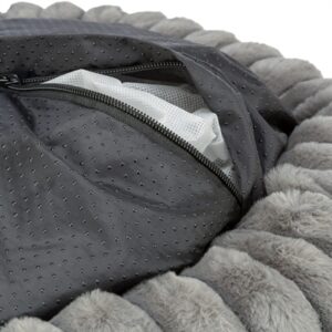 Trixie hondenmand Lonni rond brede ribstof antraciet 50 x 50 x 12 cm - Afbeelding 7