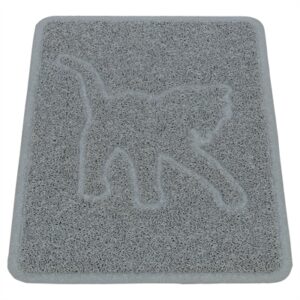 Trixie kattenbakmat kattensilhouet lichtgrijs 48 x 35 cm – pvc, slipvast - Afbeelding 1