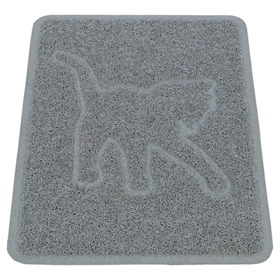 Trixie kattenbakmat kattensilhouet lichtgrijs 48 x 35 cm – pvc, slipvast