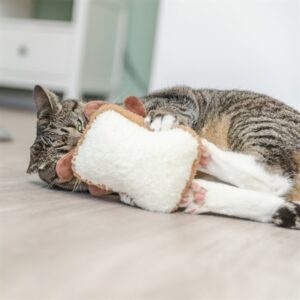 Trixie kattenspeeltje toast XXL pluche met Amerikaanse catnip 18 cm - Afbeelding 7
