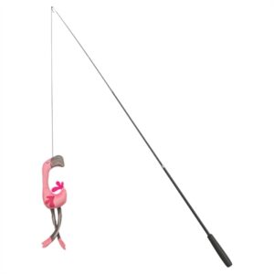 Trixie kattenhengel telescopisch flamingo roze 106 cm – voor grote katten - Afbeelding 4