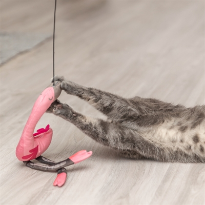 Trixie kattenhengel telescopisch flamingo roze 106 cm – voor grote katten