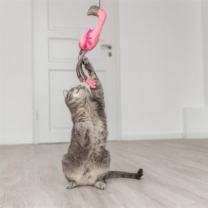 Trixie kattenhengel telescopisch flamingo roze 106 cm – voor grote katten - Afbeelding 6