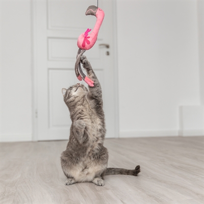 Trixie kattenhengel telescopisch flamingo roze 106 cm – voor grote katten