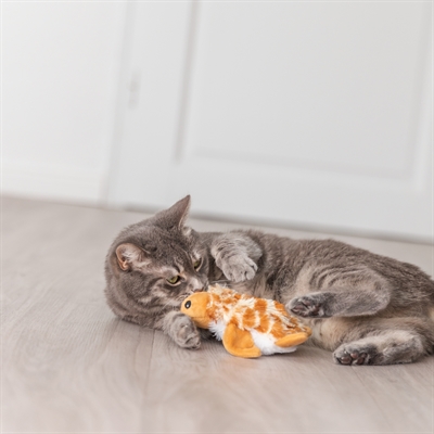 Trixie spartel schildpad pluche 14 cm – oplaadbaar kattenspeeltje