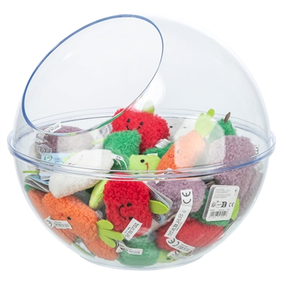 Trixie kattenspeeltje groenten en fruit pluche met catnip 11 cm – 48 stuks