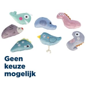 Trixie kattenspeeltje dino's en dieren pluche met catnip 9 cm – 70 stuks - Afbeelding 1