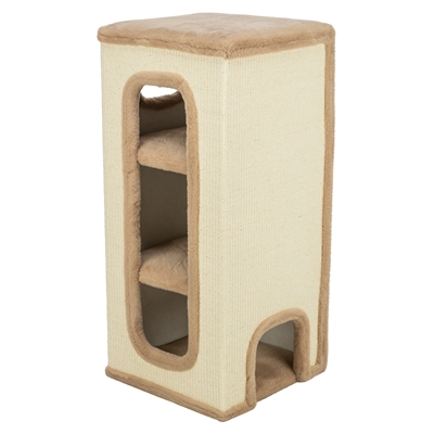 Trixie kattentoren Doria taupe 38 x 38 x 85 cm – drie verdiepingen