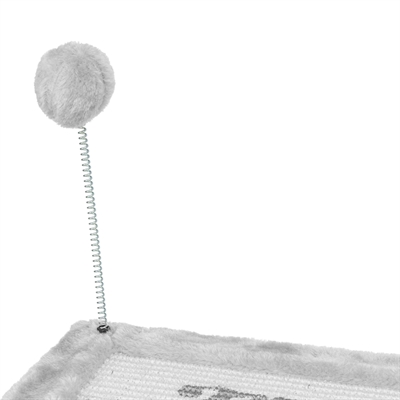 Trixie krabmat Mimi met speeltje grijs 70 x 45 cm – sisal met pluche rand