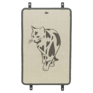 Trixie krabmat jute met kattenprint taupe 55 x 35 cm – hangend of liggend - Afbeelding 1