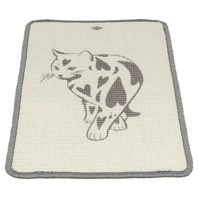 Trixie krabmat jute met kattenprint taupe 55 x 35 cm – hangend of liggend