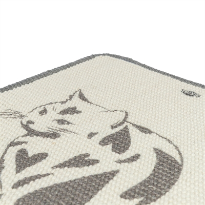 Trixie krabmat jute met kattenprint taupe 55 x 35 cm – hangend of liggend