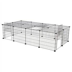 Trixie konijnenren met afdekking metaal zwart 152 x 72 x 38 cm - Afbeelding 5
