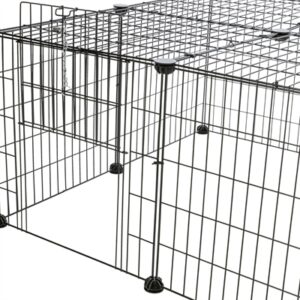 Trixie konijnenren met afdekking metaal zwart 152 x 72 x 38 cm - Afbeelding 7