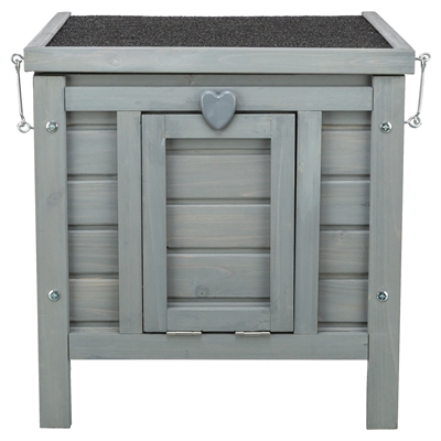 Trixie knaagdierhuis grijs 42 x 51 x 43 cm – opklapbaar dak, deurklep