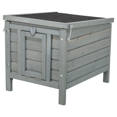 Trixie knaagdierhuis grijs 42 x 51 x 43 cm – opklapbaar dak, deurklep