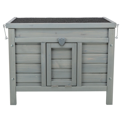 Trixie knaagdierhuis grijs 60 x 50 x 47 cm – opklapbaar dak, deurklep