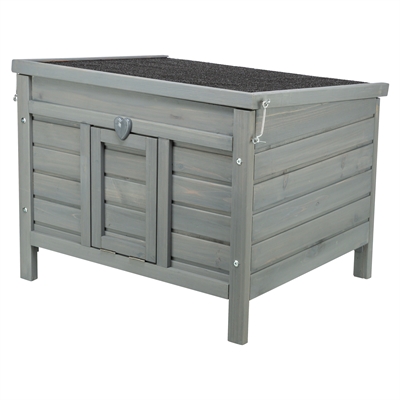 Trixie knaagdierhuis grijs 60 x 50 x 47 cm – opklapbaar dak, deurklep