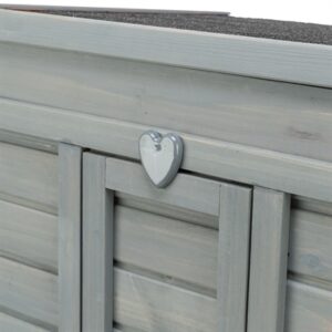 Trixie knaagdierhuis grijs 60 x 50 x 47 cm – opklapbaar dak, deurklep - Afbeelding 6