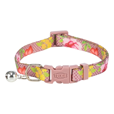 Trixie kattenhalsband bloemenmotief assorti 20-34 x 1 cm – met belletje