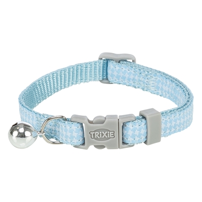 Trixie kattenhalsband hanenpootmotief assorti 20-30 x 1 cm – met belletje