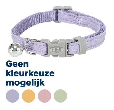 Trixie kattenhalsband geblokt motief assorti 20-30 x 1 cm – pastelkleuren