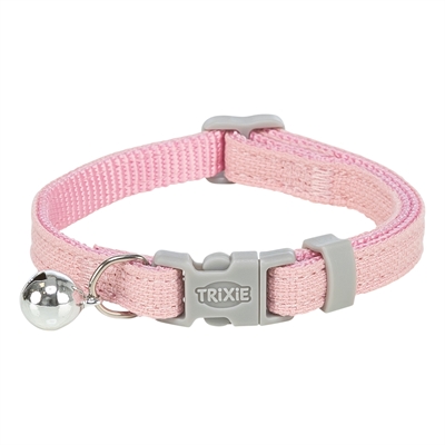 Trixie kattenhalsband katoenlook assorti 20-30 x 1 cm – effen kleuren