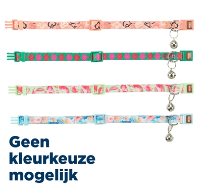 Trixie kattenhalsband Flower Power assorti 19-31 x 1 cm – met belletje