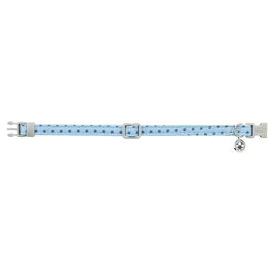 Trixie kattenhalsband stippenmotief blauw 20-30 x 1 cm – met belletje
