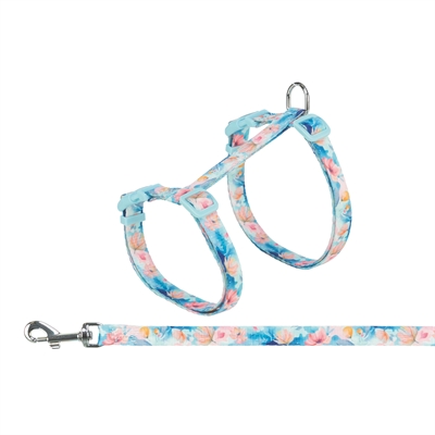 Trixie kattentuigje met riem Flower Power assorti 35-59 x 1,3 cm