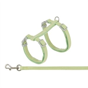 Trixie kattentuigje met riem fluweel groen 28-45 x 1 cm - Afbeelding 1