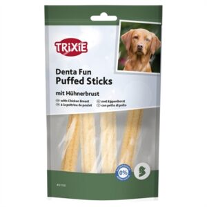 Trixie Denta Fun Puffed Sticks kauwsnack met kippenborst 40 g - Afbeelding 4