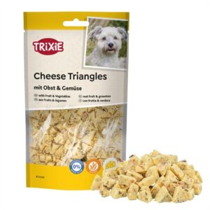 Trixie Cheese Triangles hondensnack met fruit en groenten 80 g - Afbeelding 1
