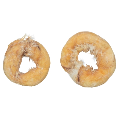 Trixie Denta Fun Rabbit Ring kauwsnack kippenborst 9 cm 50 x 50 g