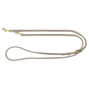 Trixie hondenriem Pure verstelbaar leer lichtgrijs 200 x 1 cm - Afbeelding 1