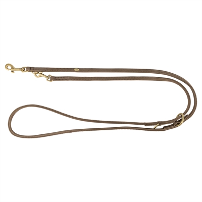 Trixie hondenriem Pure verstelbaar leer bruin 200 x 1 cm