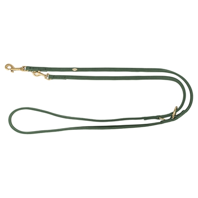 Trixie hondenriem Pure verstelbaar leer salie 200 x 1 cm