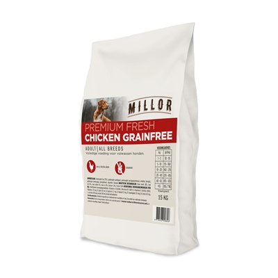 Millor Premium hondenvoer Extruded Fresh Adult kip graanvrij 15 kg