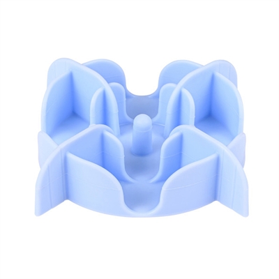 Zolux slowfeeder inzetstuk voor voerbak siliconen blauw 17,5 x 17,5 cm