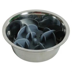 Zolux slowfeeder inzetstuk voor voerbak siliconen blauw 17,5 x 17,5 cm - Afbeelding 6